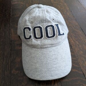Carter's Gray Cotton Baby Baseball Cap with COOL Embroidery